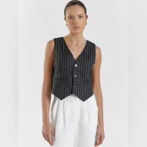 DISSH Marcel black pinstripe vest